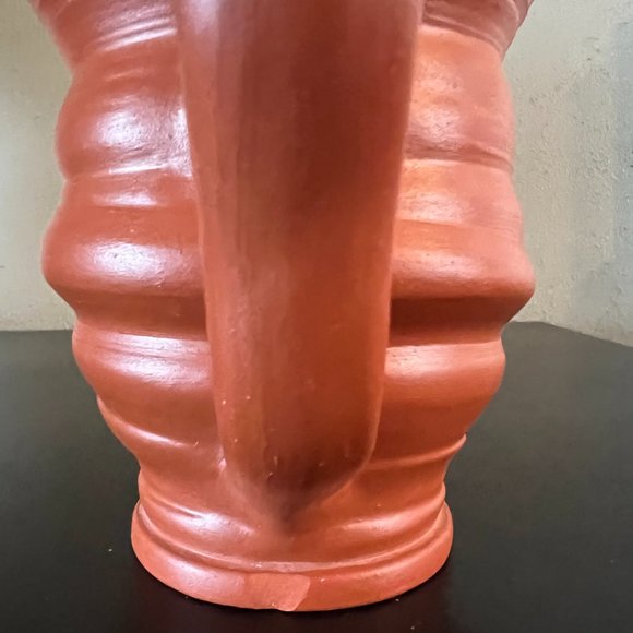 Signed Hand Thrown Terracotta Country Style Creamer Pitcher Cottagecore - Picture 7 of 7